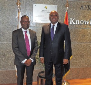 Afreximbank President Dr. Benedict Oramah (left) withEcobank Group CEO Ade Ayeyemi. 